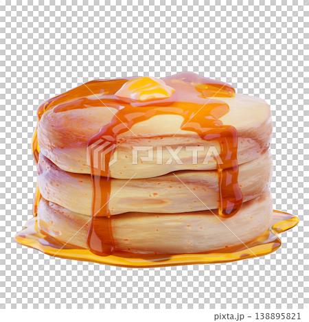Pancakes 3d render icon 138895821