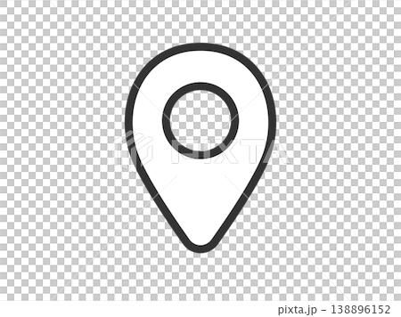 地圖圖釘圖示(線條圖) 地圖圖釘圖示(線條圖) 138896152