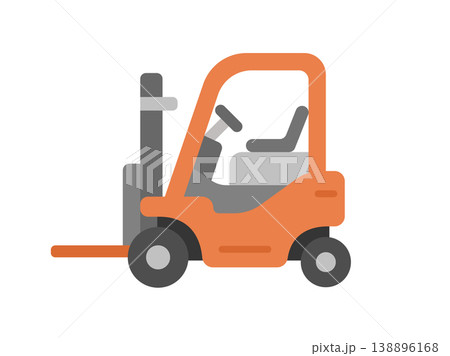 フォークリフトのアイコンのイラスト 138896168