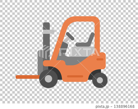 フォークリフトのアイコンのイラスト 138896168