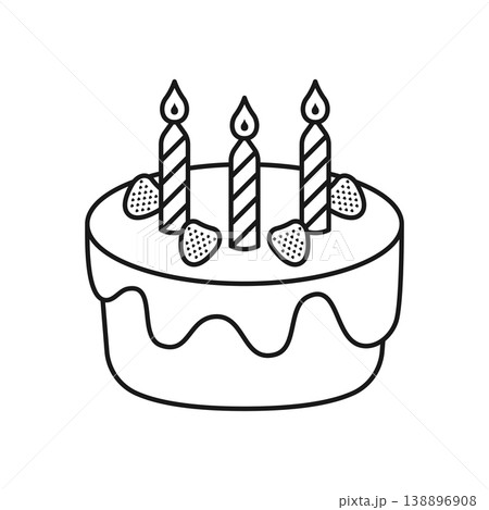 Chocolate cake icon in flat outline stroke style. Bakery pie vector illustration on isolated background. Festive dessert sign business concept. Chocolate cake icon in flat outline stroke style. Bakery pie vector illustration on isolated background. Festive dessert sign business concept. 138896908