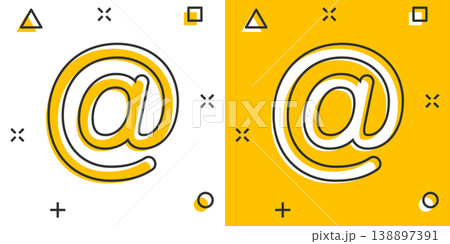 Email message icon in comic style. Mail document cartoon vector illustration on white isolated background. Message splash effect business concept. Email message icon in comic style. Mail document cartoon vector illustration on white isolated background. Message splash effect business concept. 138897391