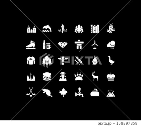 Set of Simple Icons of Vancouver 138897859