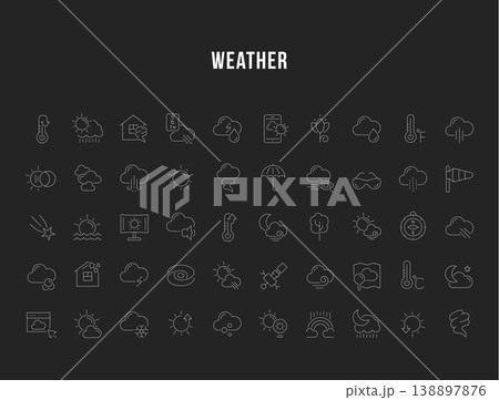Set Vector Line Icons of Weather. 138897876