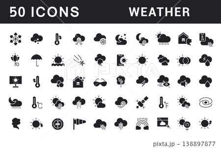 Set of Simple Icons of Weather 138897877