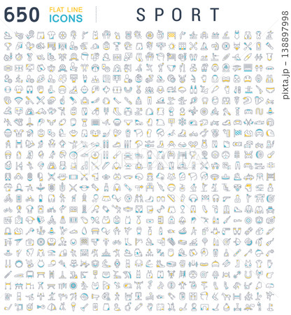 Set Vector Line Icons of Sport. Set Vector Line Icons of Sport. 138897998