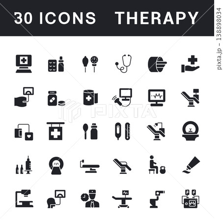 Set of Simple Icons of Therapy Set of Simple Icons of Therapy 138898034