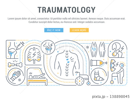 Linear Banner of the Traumatology. Linear Banner of the Traumatology. 138898045