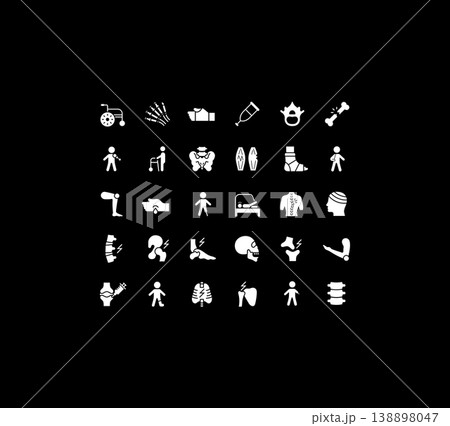 Set of Simple Icons of Traumatology Set of Simple Icons of Traumatology 138898047