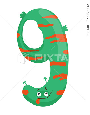 Monster Letter G and Number 9 138898242
