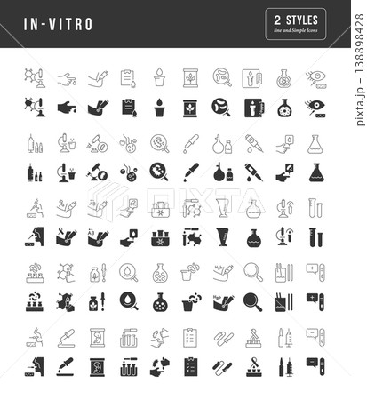 Set of simple icons of In-Vitro Set of simple icons of In-Vitro 138898428