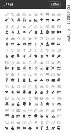 Set of simple icons of Japan Set of simple icons of Japan 138898452