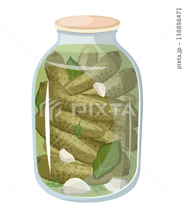 Jar with Pickled Cucumbers 138898471