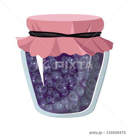 Jar with Blueberries and Bilberries 138898478