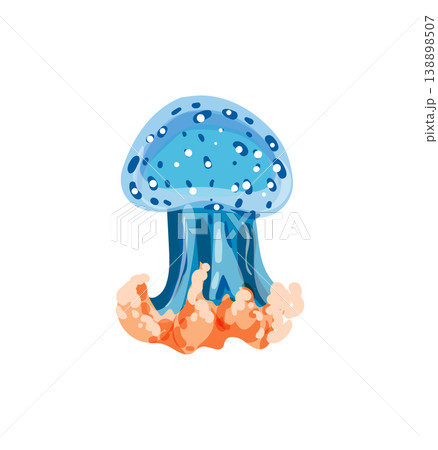 Blue Dotted Jellyfish 138898507