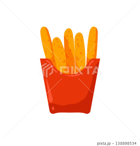 French Fries in Red Box 138898534