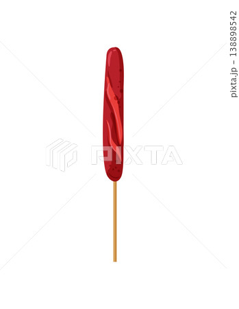 Red Sausage on Stick 138898542