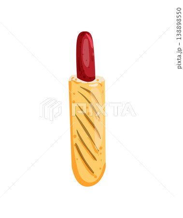 Hot Dog in Bun 138898550