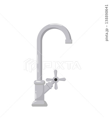 Gray Faucet with Single Lever 138898641