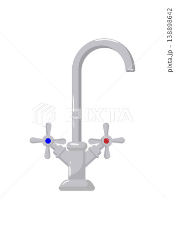 Gray Faucet with Color Handles Gray Faucet with Color Handles 138898642