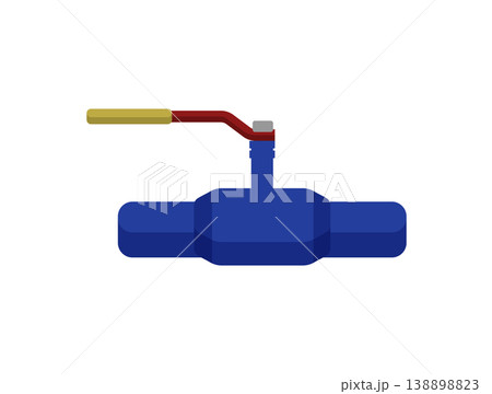 Blue Water Ball Valve Vector 138898823