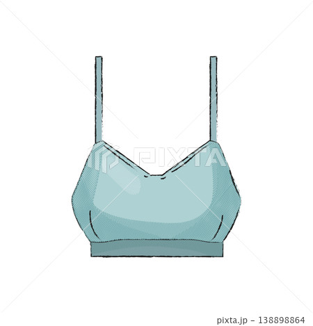 Light Blue Triangle Bra Vector 138898864