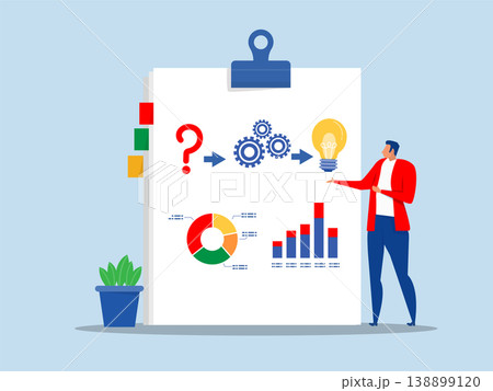 Professional businessman presenting expert talk and present company performance presentation.presenting project status,Client presentation, analysis report slides, communicate skill 138899120