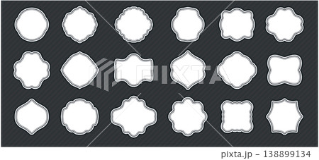 Set label and tags silhouette. 138899134