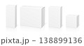 White 3D Cardboard Boxes Mockup.  138899136