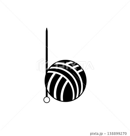 Letter B from Yarn Ball and Knitting Needle Letter B from Yarn Ball and Knitting Needle 138899270