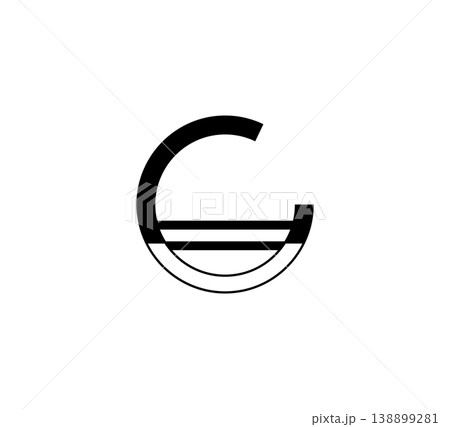 Modern Split Style Linear Letter C Modern Split Style Linear Letter C 138899281