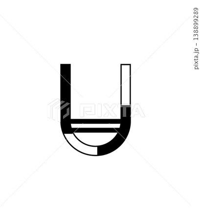 Linear Artistic Letter U Design Icon 138899289