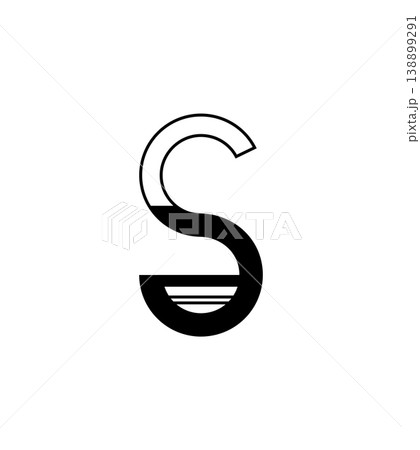 Artistic Linear Split Letter S Design Artistic Linear Split Letter S Design 138899291