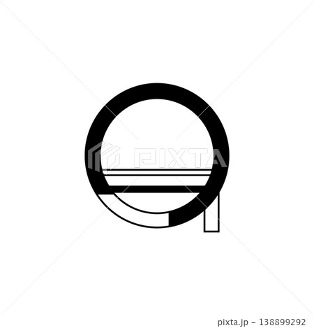 Linear Geometric Letter Q Icon Style Linear Geometric Letter Q Icon Style 138899292