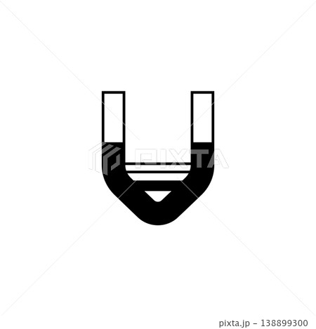 Artistic Split Lowercase Letter u Iconのイラスト素材 [138899300] - PIXTA