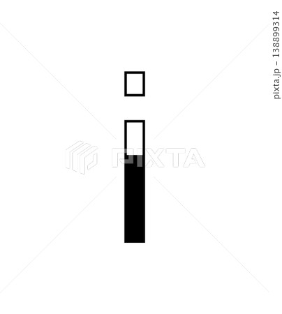 Linear Lowercase Letter i Square Dot Linear Lowercase Letter i Square Dot 138899314