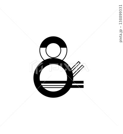 Stylized Linear Split Ampersand Symbol Stylized Linear Split Ampersand Symbol 138899331