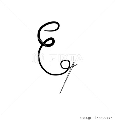 Letter E from Thread and Needle 138899457