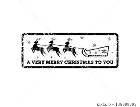 Christmas Sleigh Stamp 138899595
