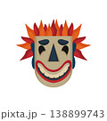 Abstract Papuan mask with bold shapes and cultural patterns. 138899743