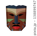 Abstract Papuan mask with bold shapes and cultural patterns. 138899747