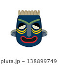 Abstract Papuan mask with bold shapes and cultural patterns. 138899749