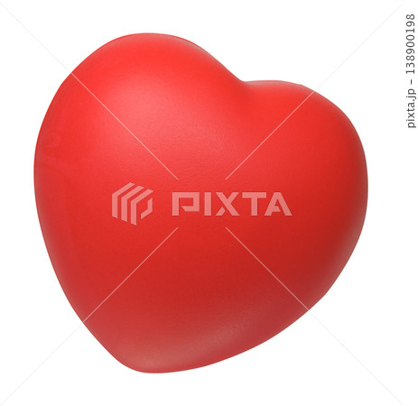 A voluminous bright red heart with a smooth matte surface on an isolated background A voluminous bright red heart with a smooth matte surface on an isolated background 138900198
