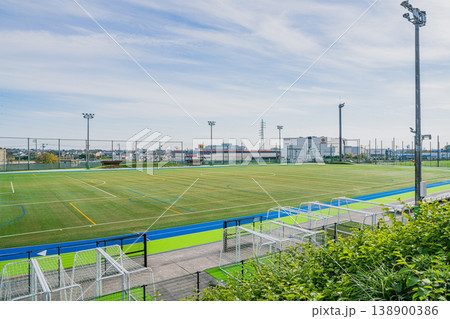 浜松市の浜北平口サッカー場の風景(静岡県) 浜松市の浜北平口サッカー場の風景(静岡県) 138900386