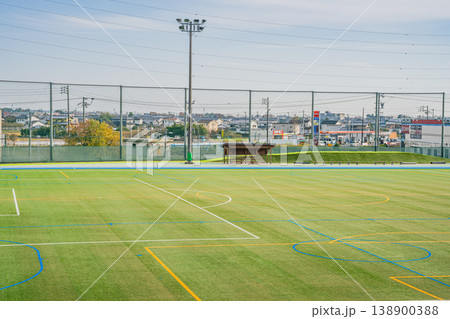 浜松市の浜北平口サッカー場の風景(静岡県) 浜松市の浜北平口サッカー場の風景(静岡県) 138900388