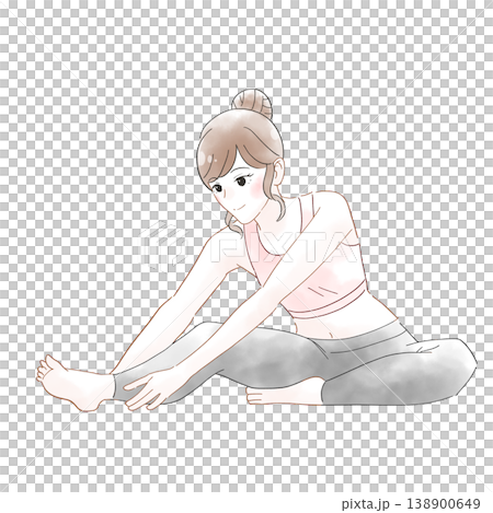 Woman stretching (watercolor style illustration) Woman stretching (watercolor style illustration) 138900649