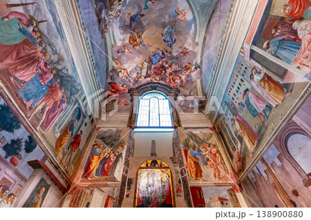 interiors of Brancacci chapel, Florence, Italy 138900880