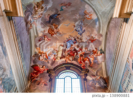 interiors of Brancacci chapel, Florence, Italy interiors of Brancacci chapel, Florence, Italy 138900881