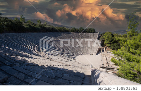 Theatre of Epidaurus, Peloponnese, Greece Theatre of Epidaurus, Peloponnese, Greece 138901563