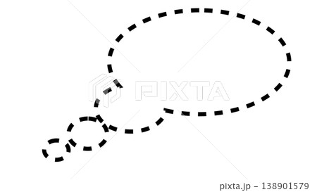 シンプルな吹き出し（透明背景） 138901579